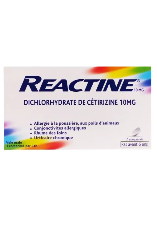 REACTINE ALLERGIE 10 MG 7 COMPRIMES